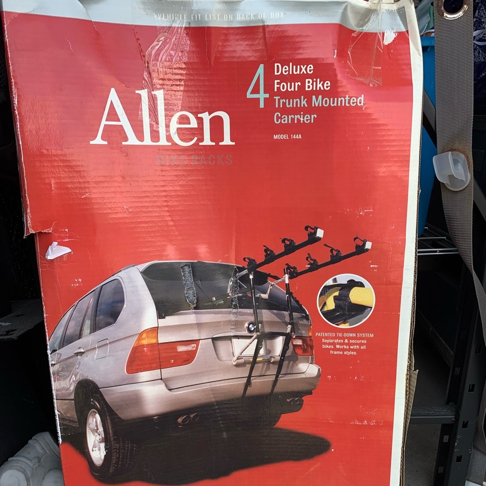 Bike Rack - 4 bicycle trunk bike rack. Allen brand. New but opened box